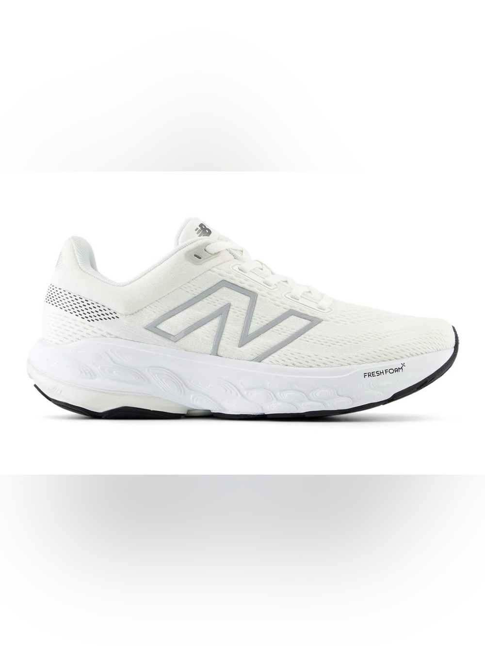 New Balance Fresh Foam 860 Women’sWhite Athletic Running Shoes with Gray Accents